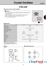 Datasheet FXO-34F manufacturer Kyocera Kinseki